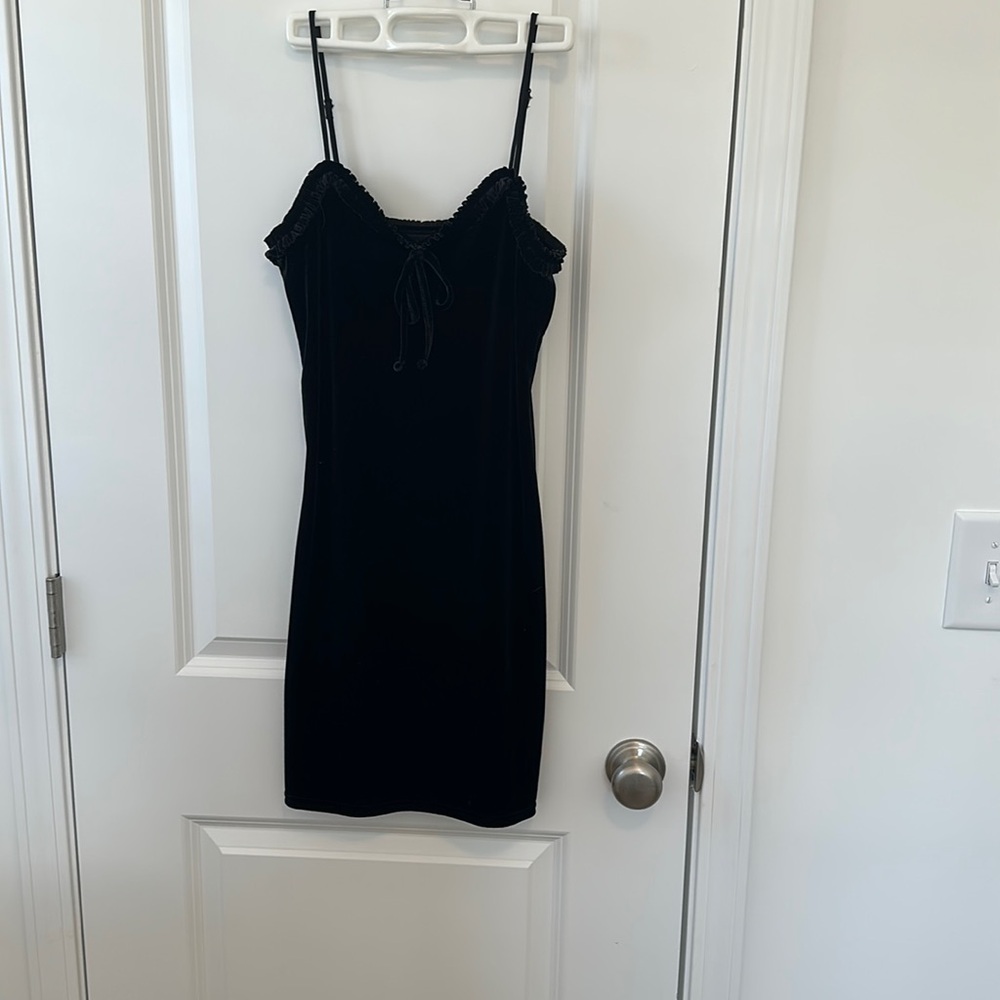 URBAN OUTFITTERS. Black velvet mini dress. Size small.